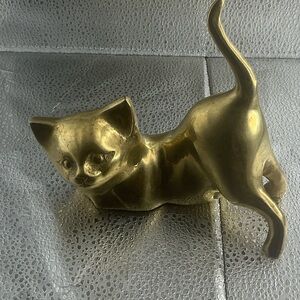 Vintage Mid-Century Modern Solid Brass Car Figurine Home Decor Paperweight